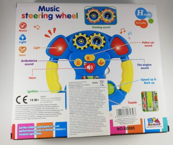 Kierownica Interaktywna muzyczna edukacyjna dla dzieci Interaktives Lenkrad für pädagogische Musik für Kinder Interactive steering wheel for educational music for children