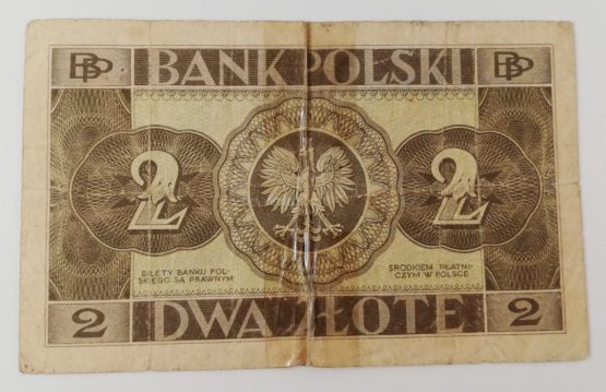 Stary Banknot kolekcjonerski Polska 2 zł 1936 II RP - obrazek 2