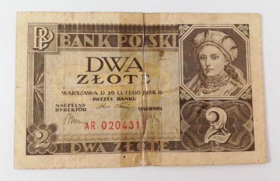 Stary Banknot kolekcjonerski Polska 2 zł 1936 II RP