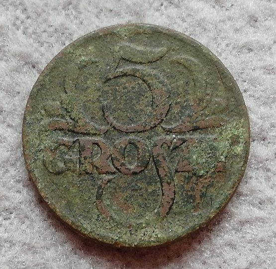 Stara moneta kolekcjonerska 5 groszy chyba 1923 Polska