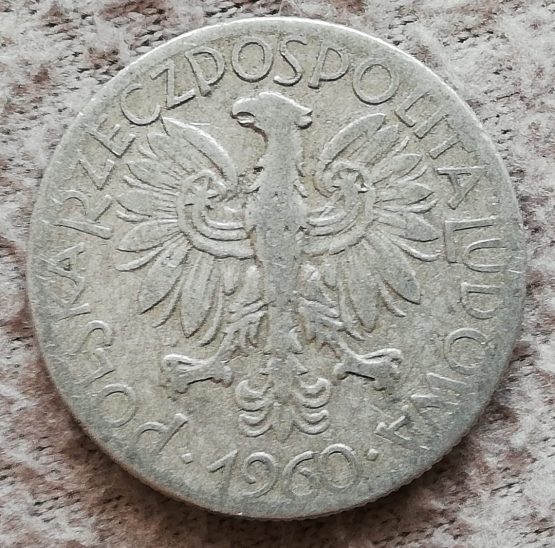 Stara moneta kolekcjonerska 5 zł 1960 Polska PRL - obrazek 2