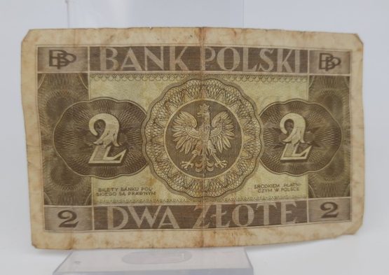 Stary Banknot kolekcjonerski Polska 2 zł 1936 - obrazek 2