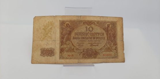 Stary Banknot kolekcjonerski Polska 10 zł 1940