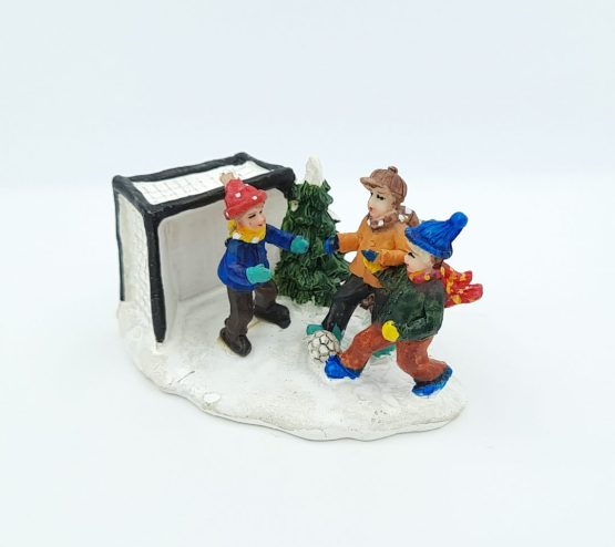Figurka ceramiczna dzieci grające dekoracja makieta prezent upominek - obrazek 7