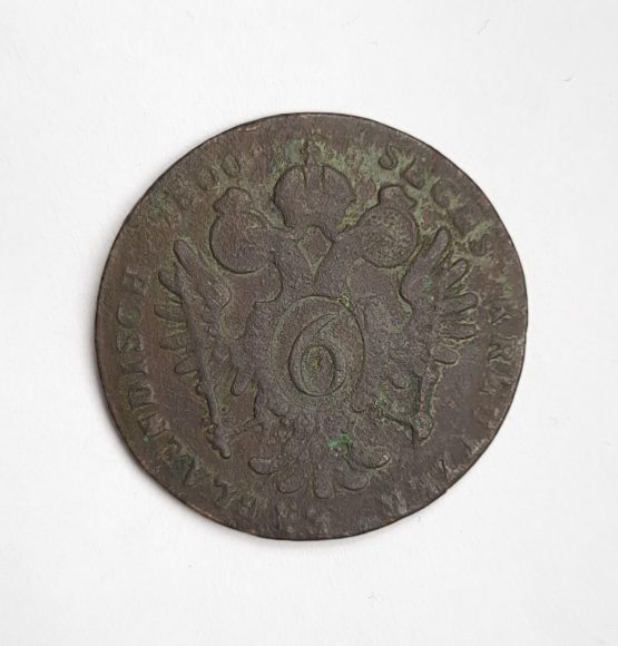 Stara moneta kolekcjonerska 6 kreutzer krajcarów chyba 1800 Austria - obrazek 3