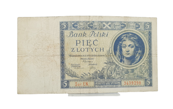 Stary Banknot kolekcjonerski Polska 5 zł 1930