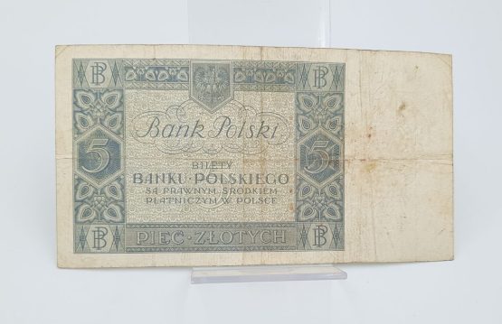 Stary Banknot kolekcjonerski Polska 5 zł 1930 - obrazek 3