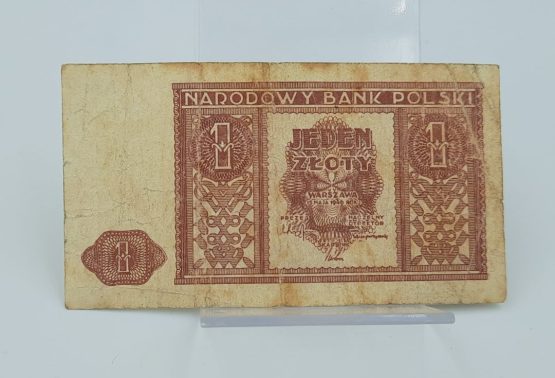 Stary Banknot kolekcjonerski 1 zł Polska 1946 - obrazek 2