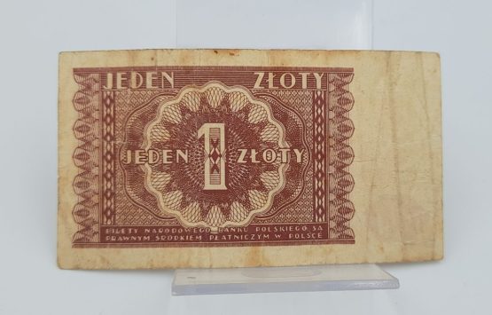 Stary Banknot kolekcjonerski 1 zł Polska 1946 - obrazek 3