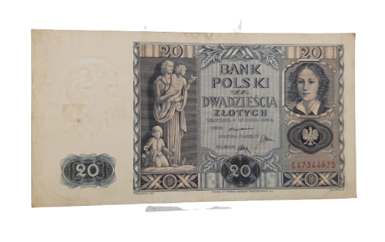 Stary Banknot kolekcjonerski Polska 20 zł 1936