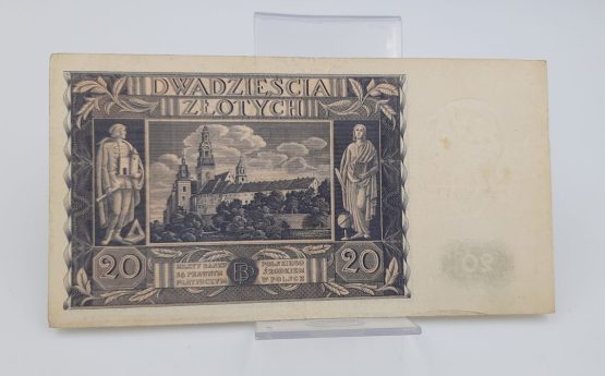 Stary Banknot kolekcjonerski Polska 20 zł 1936 - obrazek 3