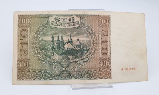 Stary Banknot kolekcjonerski Polska 100 zł 1941 - obrazek 3