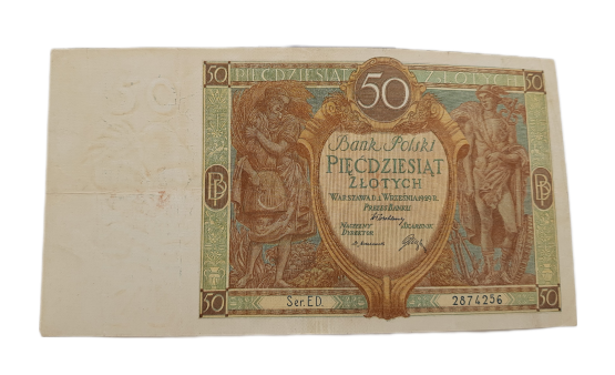 Stary Banknot kolekcjonerski Polska 50 zł 1929