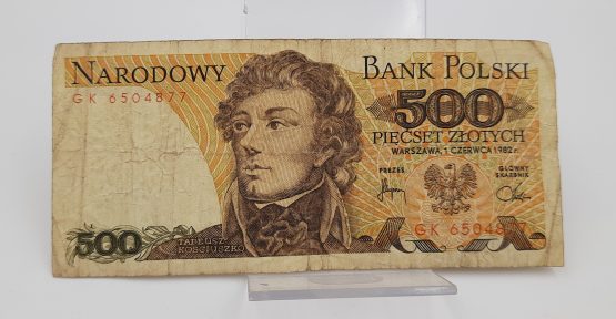 Stary Banknot kolekcjonerski Polska 500 zł 1982 - obrazek 2