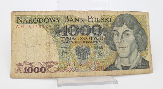 Stary Banknot kolekcjonerski Polska 1000 zł 1982 - obrazek 2