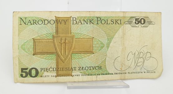 Stary Banknot kolekcjonerski Polska 50 zł 1988 - obrazek 3