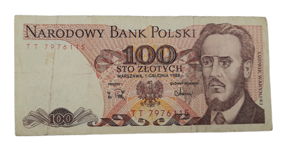 Stary Banknot kolekcjonerski Polska 100 zł 1988