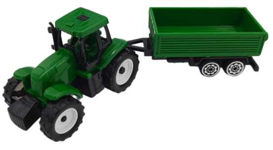 Ciągnik traktor zabawkowy 2 przyczepy dla dzieci - obrazek 2