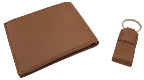 Zestaw upominkowy męski elegancki portfel brelok etui skórzany - obrazek 7