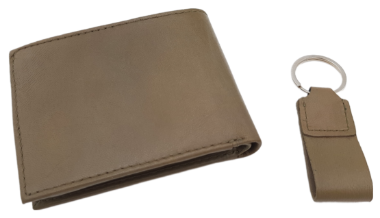 Zestaw upominkowy męski elegancki portfel brelok etui skórzany - obrazek 6