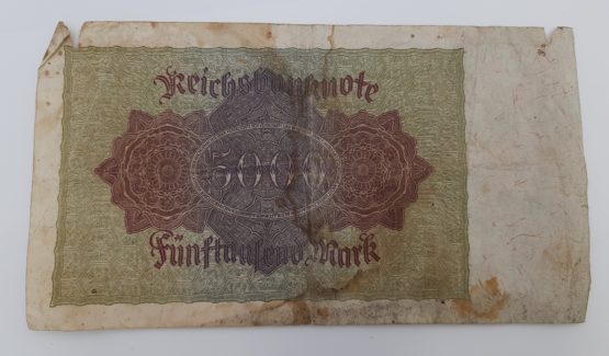Stary Banknot kolekcjonerski Niemcy 5000 marek 1922 - obrazek 3