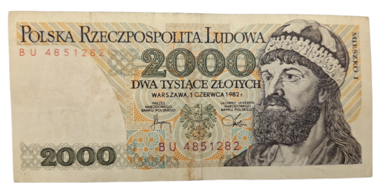 Stary Banknot kolekcjonerski Polska 2000 zł 1982
