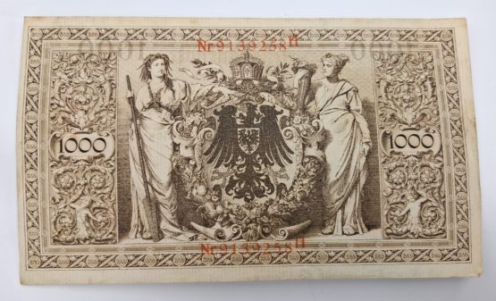 Stary Banknot Niemcy 1000 marek 1910 - obrazek 3