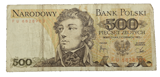 Stary Banknot kolekcjonerski Polska 500 zł 1982