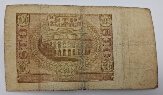 Stary Banknot kolekcjonerski Polska 100 zł 1940 - obrazek 3