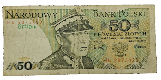 Stary Banknot kolekcjonerski Polska 50 zł 1988
