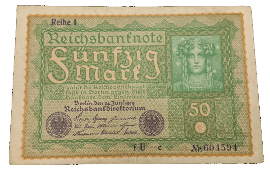 Stary Banknot kolekcjonerski Niemcy 50 marek 1919