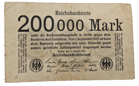 Stary Banknot kolekcjonerski Niemcy 200000 marek 1923