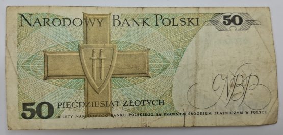 Stary Banknot kolekcjonerski Polska 50 zł 1988 - obrazek 3