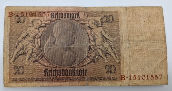Stary Banknot Niemcy 20 marek 1929 - obrazek 3