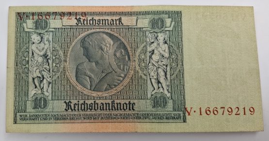 Stary Banknot kolekcjonerski Niemcy 10 marek 1929 - obrazek 3
