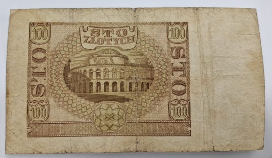 Stary Banknot kolekcjonerski Polska 100 zł 1940 - obrazek 3