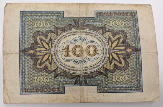 Stary Banknot Niemcy 100 marek 1920 - obrazek 3