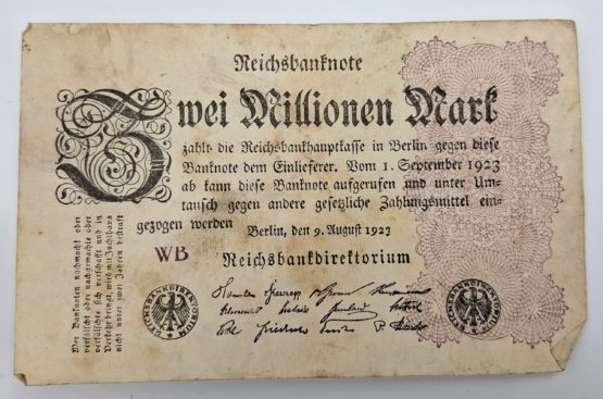 Stary Banknot Niemcy 1 milion marek 1923 - obrazek 2