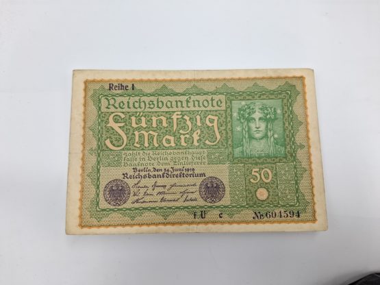 Stary Banknot kolekcjonerski Niemcy 50 marek 1919 - obrazek 2