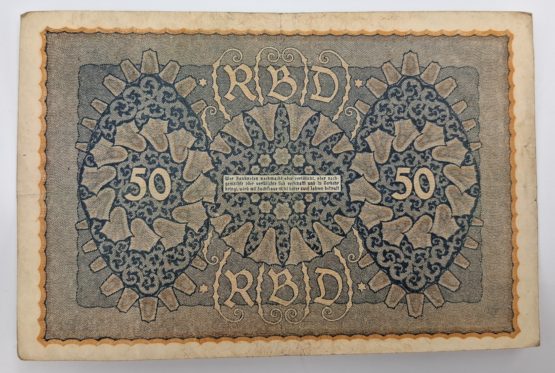 Stary Banknot kolekcjonerski Niemcy 50 marek 1919 - obrazek 3