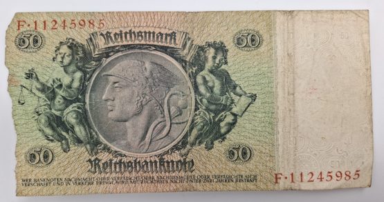 Stary Banknot kolekcjonerski Niemcy 50 marek 1933 - obrazek 3