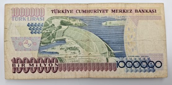Stary Banknot Turcja 1 milion lira lirów 1970 - obrazek 3
