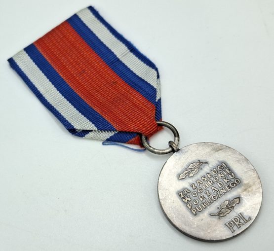 Stary medal odznaczenie za zasługi w ochronie porządku publicznego PRL - obrazek 5