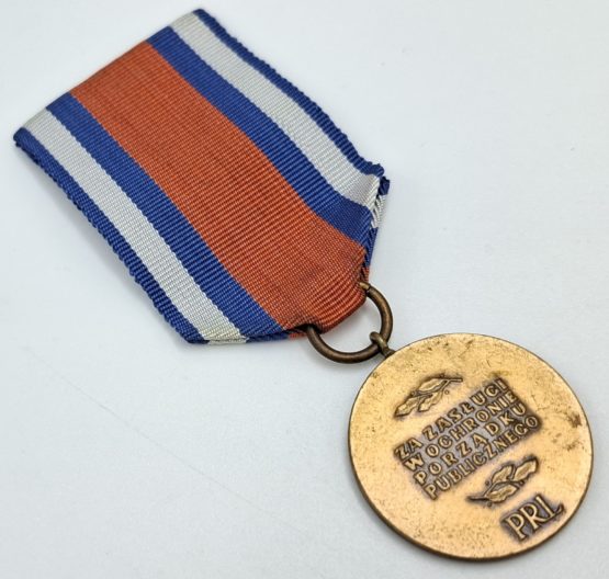 Stary medal odznaczenie za zasługi w ochronie porządku publicznego PRL - obrazek 3